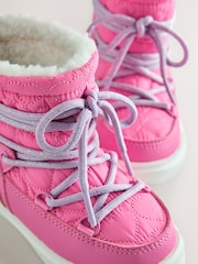 Little Bird Pastel Rainbow Quilted Heart Snow Boots - Bild 3 von 4