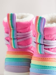Little Bird Pastel Rainbow Quilted Heart Snow Boots - Bild 4 von 4