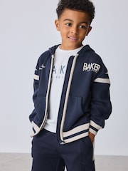 Baker by Ted Baker Varsity Zip Through Hoodie, T-Shirt and Wide Leg Joggers Set - Image 3 of 7