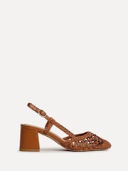 Linzi Brown Spring Handwoven Court Heels - Image 2 of 5