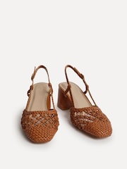 Linzi Brown Spring Handwoven Court Heels - Image 3 of 5