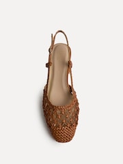 Linzi Brown Spring Handwoven Court Heels - Image 4 of 5