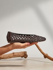 Linzi Brown Melina Handwoven Ballet Flats - Image 1 of 6