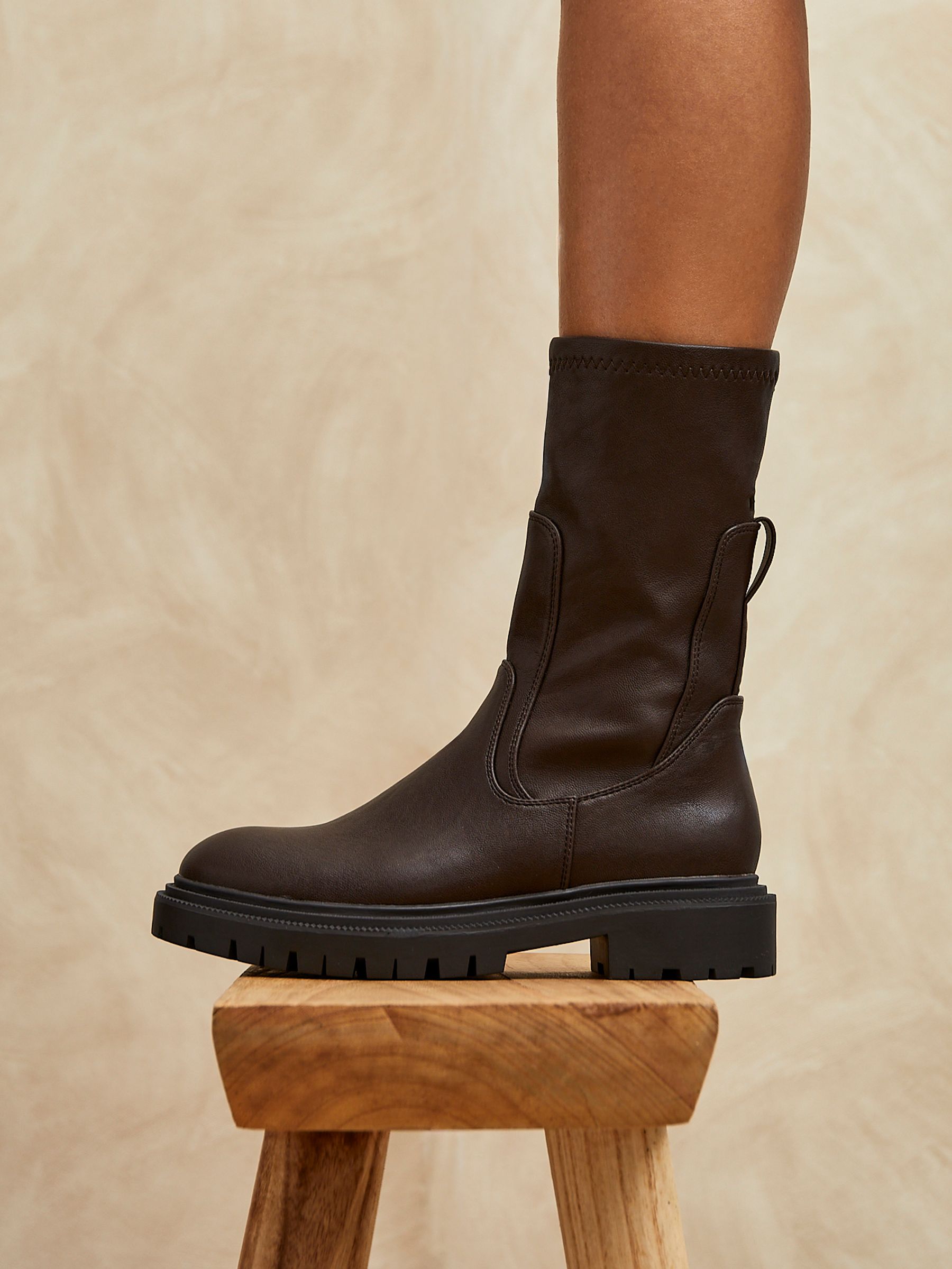 Buy Linzi Brown Peggy Pull On Mid Chelsea Boots from the Next UK
