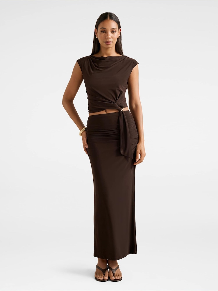 Forever New Brown Jazelle Hardware Drape Detail Top - Image 5 of 5 Forever New Brown Jazelle Hardware Drape Detail Top - Image 5 of 5
