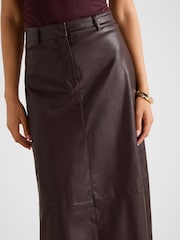 Forever New Red Jaelyn Vegan Leather Midi Skirt - Image 5 of 5
