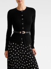 Forever New Black Daphne Waistcoat Knitted Midi Dress - Image 4 of 4