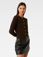 Forever New Brown May Crew Neck Cardigan - Image 4 of 5