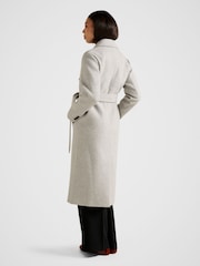 Forever New Grey Shyla Belted Coat - Image 4 of 5