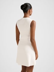 Forever New White Issie Petite Stitch Interest Mini Dress - Image 3 of 5