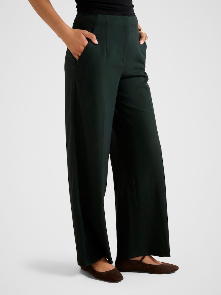 Forever New Green Frieda High Waist Wide Leg Pants - Image 2 of 5 Forever New Green Frieda High Waist Wide Leg Pants - Image 2 of 5