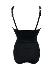 Pour Moi Black Mesh Twist Front Full Control Non Wired Swimsuit - Image 4 of 4