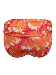 Pour Moi Orange Tropical Roll Top Free Spirit Bikini Bottoms - Image 5 of 5