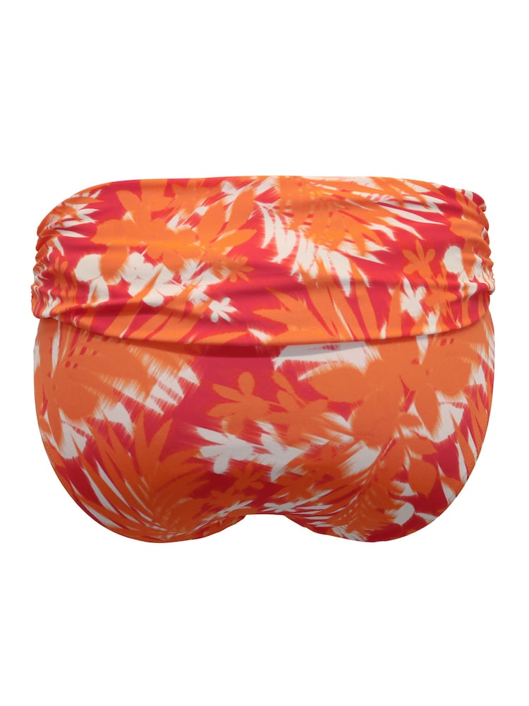 Pour Moi Orange Tropical Roll Top Free Spirit Bikini Bottoms - Image 5 of 5 Pour Moi Orange Tropical Roll Top Free Spirit Bikini Bottoms - Image 5 of 5
