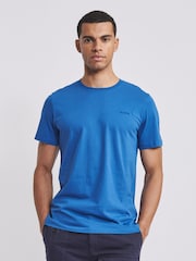 Синяя футболка-поло с круглым вырезом Aubin Appledore - Изображение 1 1