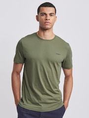 Aubin Green Appledore Crew Neck Polo  T-Shirt - Image 1 of 1