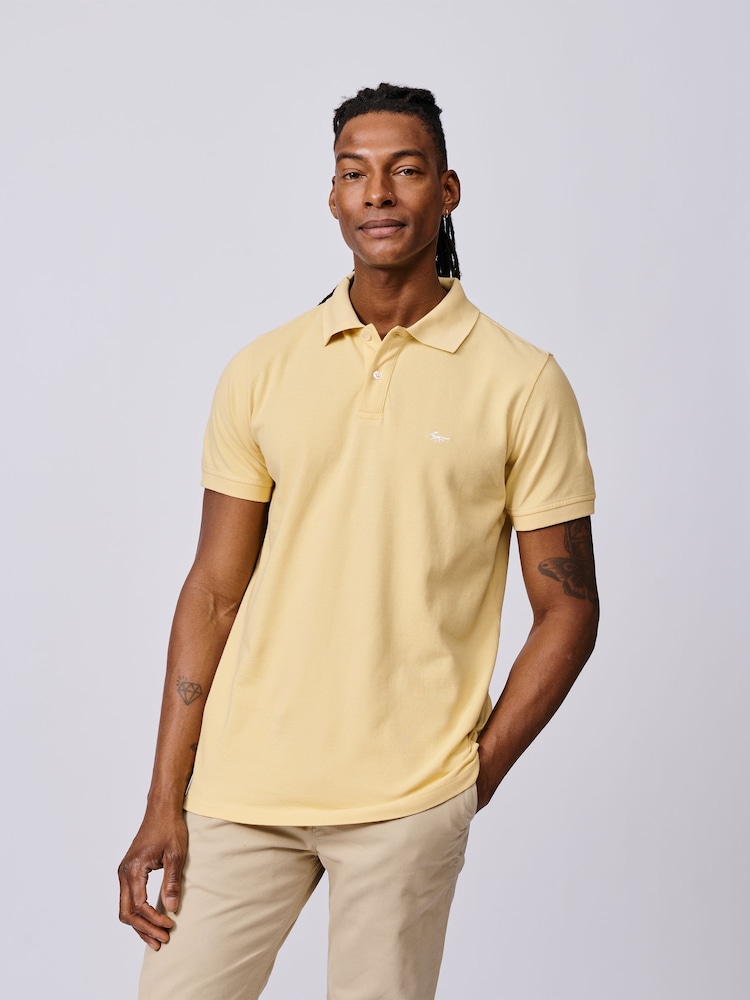 Aubin Yellow Oliver Pique Polo Shirt - Image 1 of 3