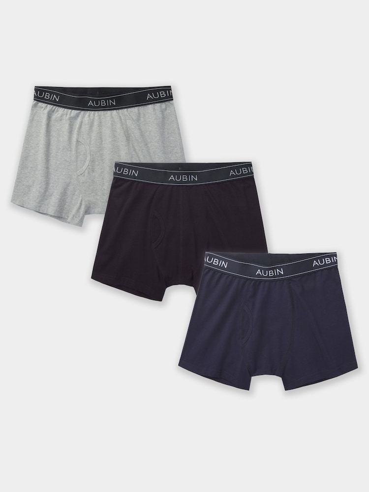 Aubin Fen Black Boxers 3 Pack - Image 1 of 1