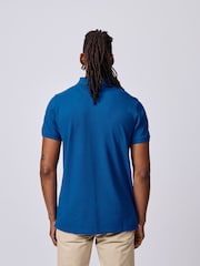 Aubin Blue Oliver Pique Polo Shirt - Image 2 of 3