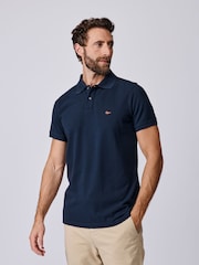 Aubin Blue Oliver Pique Polo Shirt - Image 1 of 3