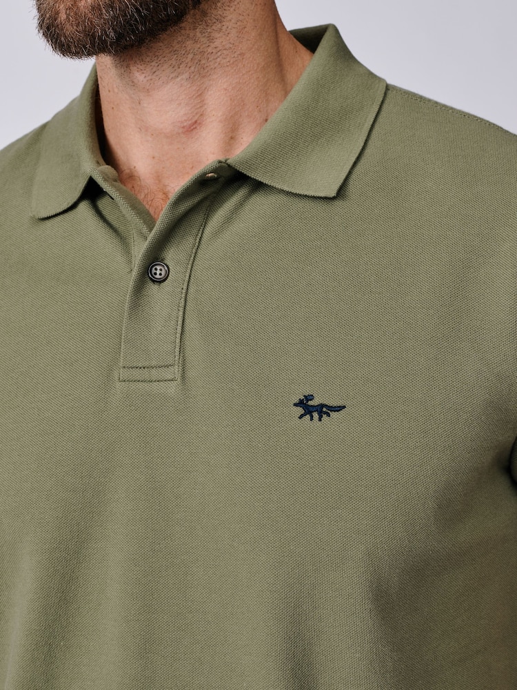 Aubin Green Oliver Pique Polo Shirt - Obraz 3 z 3