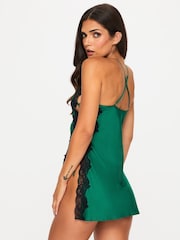 Ann Summers Green Rosalie Satin Chemise Slip Nightie - Image 2 of 5