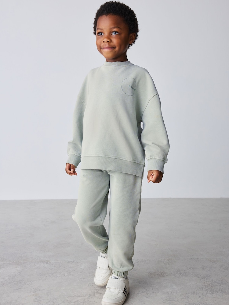 Baker by Ted Baker Green Oversized Washed Sweatshirt and Joggers Set - Image 1 of 6 Baker by Ted Baker Green Oversized Washed Sweatshirt and Joggers Set - Image 1 of 6