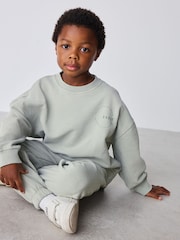 Baker by Ted Baker Green Oversized Washed Sweatshirt and Joggers Set - Image 5 of 6