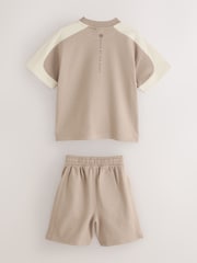 Baker by Ted Baker Oversized Stone Panel T-Shirt and Shorts Set - Image 7 of 9