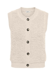 JDY Grey Fluffy Knitted Vest - Image 6 of 7