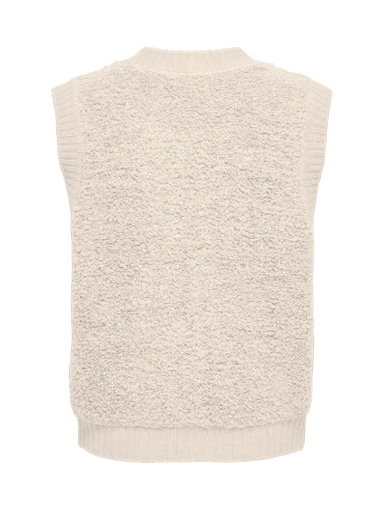 JDY Grey Fluffy Knitted Vest - Image 7 of 7