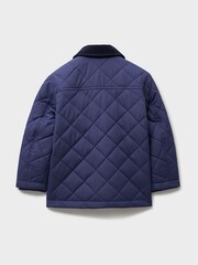 Crew Clothing Company Blue Contrast Cord Collar Quilted Jacket - Image 2 of 3