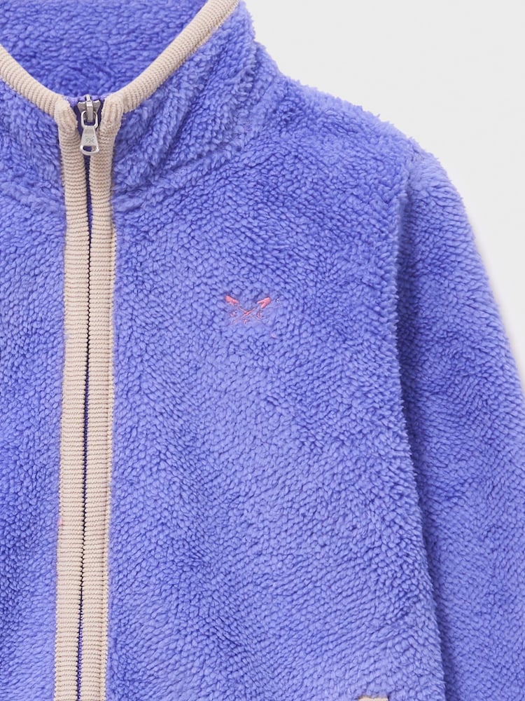 Crew Clothing Blue Zip-Through Fleece - Image 3 of 3