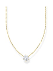 Thomas Sabo Gold Necklace with white zirconia pendant - Image 1 of 3