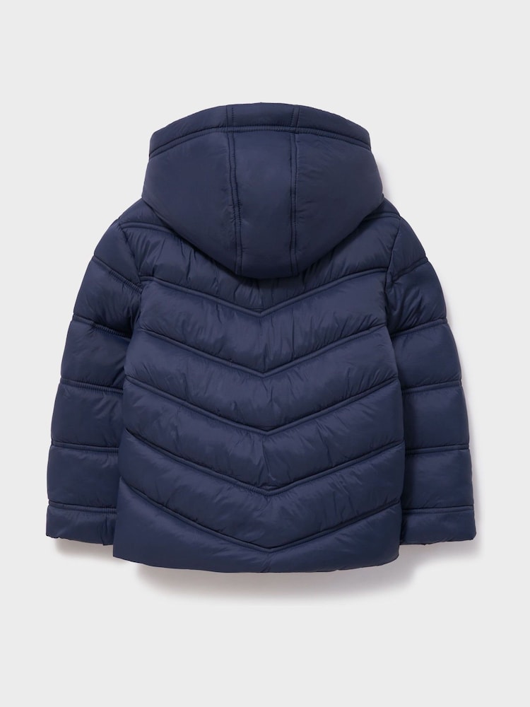 Crew Clothing Blue Cosy Midweight Chevron Puffer Jacket - Image 2 of 3