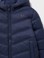 Crew Clothing Blue Cosy Midweight Chevron Puffer Jacket - Image 3 of 3