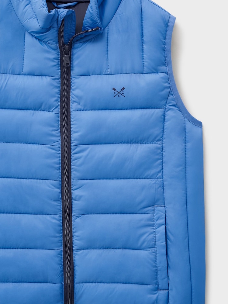 Crew Clothing Blue Lightweight Lowther Gilet - Image 3 of 3 Crew Clothing Blue Lightweight Lowther Gilet - Image 3 of 3