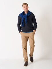 Crew Clothing Company Fisherman Rib Quarter Zip Jumper - Imagem 3 de 5