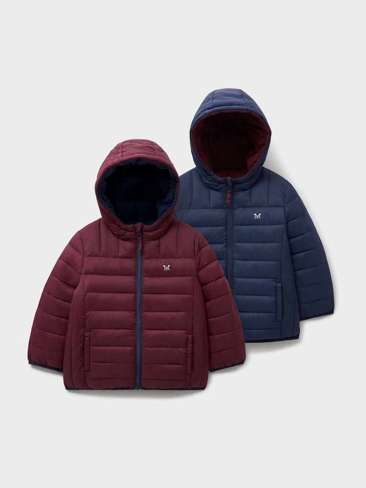 Crew Clothing Blue Reversible Lightweight Lowther Jacket - Image 1 of 3 Crew Clothing Blue Reversible Lightweight Lowther Jacket - Image 1 of 3