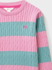 Crew Clothing Company Green Heritage Cable Crew-Neck Jumper - Image 3 of 3