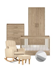 Silver Cross 5 Piece Brown Geneva with Mattress and Carmel Chair Set - Image 1 of 6