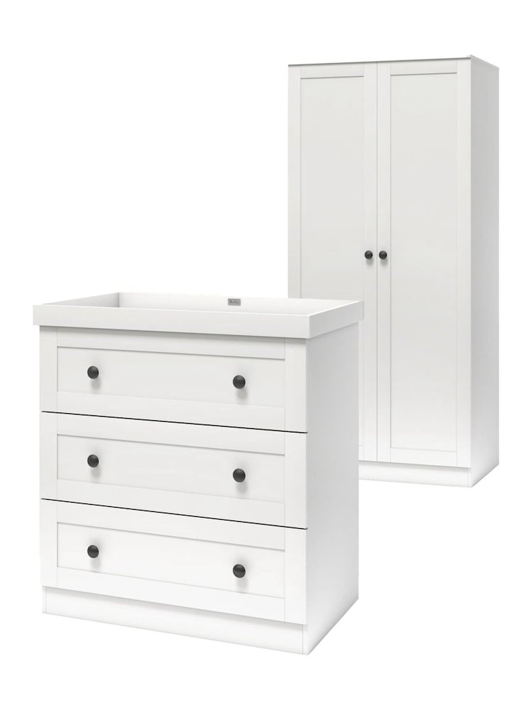 Silver Cross White Bromley Dresser and Wardrobe - Image 1 of 3