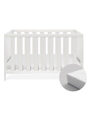 Silver Cross White Bromley Cot Bed with TrueFit Mattress - Image 1 of 5