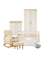 Silver Cross 5 Piece Natural Seville with Mattress and Carmel Chair Set - Image 1 of 6