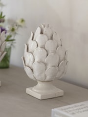 One.World White Stanford Glazed Stone Artichoke - Image 1 of 2