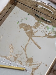 One.World Gold Waltham Rectangular Mirrored Bird Tray - Image 2 of 2