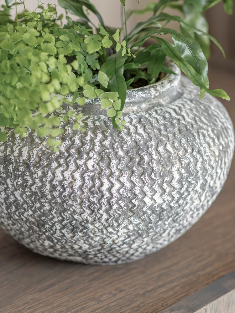 One.World Natural Aldbury Squat Stone Vase - Image 2 of 2