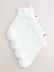 فراشة - حزمة من 4 جوارب رياضية مُزيّنة بتطريز - صورة 1 من 7