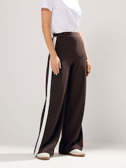 Long Tall Sally Brown Side Stripe Trousers - Image 2 of 4