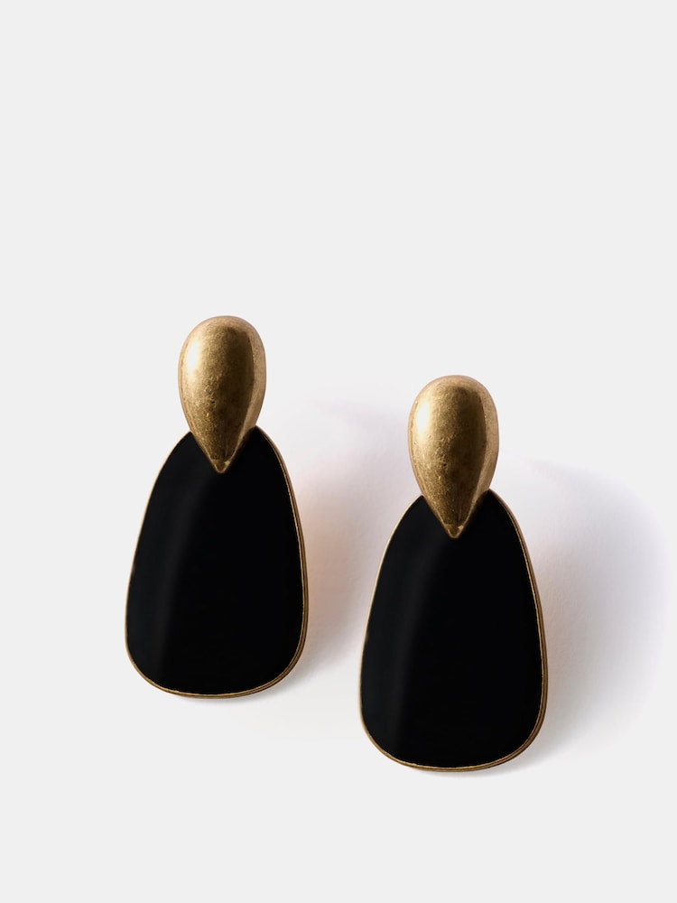 Mint Velvet Gold Tone Statement Drop Earrings - Image 1 of 3 Mint Velvet Gold Tone Statement Drop Earrings - Image 1 of 3